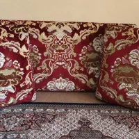 پشتی مخمل طرح برجسته.