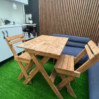 میز و صندلی تاشو چوبی