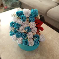 باکس نوزاد با گل ربان|صنایع دستی و سایر لوازم تزئینی|هشتگرد, شهرک وحدت|دیوار