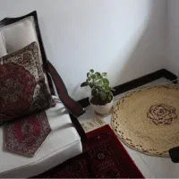 ترمه پنج تیکه به همراه ۴ عدد رویه کوسن|پرده، رانر، رومیزی|سنندج, |دیوار