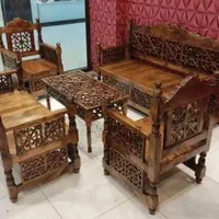 تخت شاه نشین چوبی M/66|مبلمان خانگی و میز عسلی|اصفهان, هفتون|دیوار