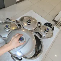 سرویس قابلمه استیل آلمانی VSW ۹ پارچه