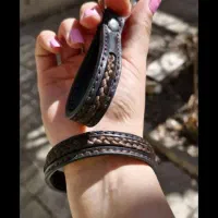 دستبند چرم جدید و خاص هدیه مو یار زلف یار جا کارتی