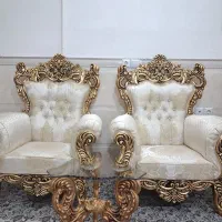 مبل سلطنتی استیل نو نو ورق طلا|مبلمان خانگی و میز عسلی|بروجرد, |دیوار