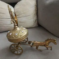 قندان مدل کالسکه جنس برنز