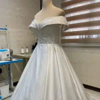 دوخت حرفه ای لباس عروس عقد نامزدی مجلسی