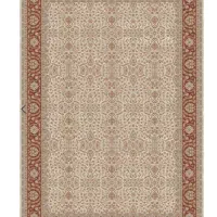 فرش مرینوس کلکسیون آنتیک  طرح کمند رنگ بادامی،بژ|فرش|آران و بیدگل, |دیوار