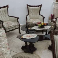 میز تک نهارخوری۸ نفره و میز جلو مبلی و دو عسلی