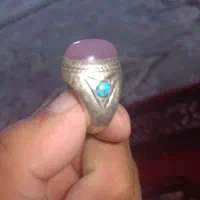 انگشتر نقره عقیق کبود کاردست