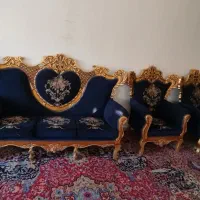 مبل سلطنتی هفت نفره گلدوزی شده|مبلمان خانگی و میز عسلی|زرند, |دیوار