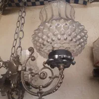 لوستر برنجی قدیمی مناسب کافه و بوم گردی|کلکسیون اشیاء عتیقه|شاهین‌شهر, شهرک ردانی پور|دیوار
