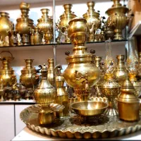 hiigسماور زغالی برنجی ذغالیhtres برقی مسی گازی fy