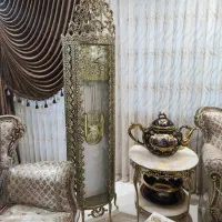 ساعت ایستاده طرح برنزی برنجی نیم گرد پرکار جدید|ساعت دیواری و تزئینی|تهران, نیروی هوایی (پیروزی)|دیوار