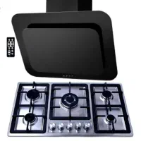 هود اوریب لمسی کنترلی گاز صفحه ای استیل و شیشه ای