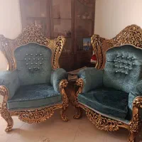 مبلمان سلطنتی ۷ نفره به همراه میز ناهارخوری ۶ نفره|مبلمان خانگی و میز عسلی|تهران, پرواز|دیوار