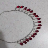 گردنبند نقره و تک پوش استیل