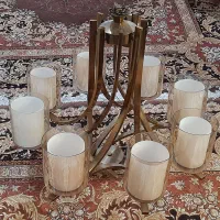 لوستر ۸ شاخه برنز|لوستر و چراغ آویز|شاهین‌شهر, فردوسی|دیوار