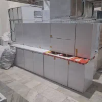 کابینت آماده بدنه فلز ممبران سینک هود گاز