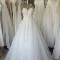 لباس عروس اروپایی حریر.