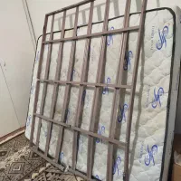 تشک دو نفره به همراه زیر تشک فلزی