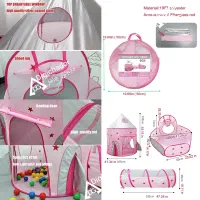 چادر بازی کودک تونلدار ۳ تیکه موشکی صورتی وارداتی|اسباب‌‌بازی|تهران, چیتگر شمالی|دیوار