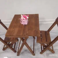 میز و صندلی چوبی مسافرتی