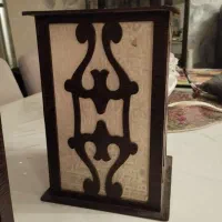 دوعدد قاب لوستر آباژوری چوبی طرح چینی