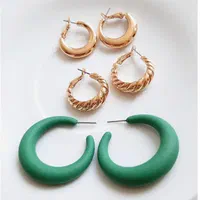 گوشواره حلقه ای سه جفتی مدل چند رنگ|بدلیجات|کرمان, |دیوار