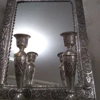 آینه و شمعدان طرح نقره