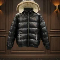 کاپشن چرم سوپر باکسی