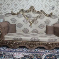 سلام دوسرویس مبل 7نفره نو بدون زدگی باگنجه چوب|مبلمان خانگی و میز عسلی|تربت جام, فاز ۳ فرهنگیان|دیوار