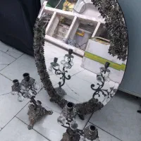 آینه و شمعدان قدیمی|آینه|مشکیندشت, |دیوار