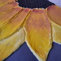 تابلو نقاشی رنگ روغن برجسته آفتابگردان|تابلو، نقاشی، عکس|تهران, سازمان برنامه جنوبی|دیوار