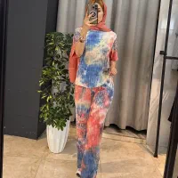 ست تیشرت و شلوار /خارجی/چین پلیسه