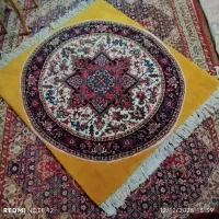 فرش پشمی دست یافت ۲در۲ دایره