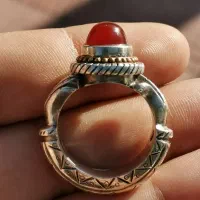 انگشتر دست دلبر سنگ عقیق سرخ یمنی|جواهرات|کرمانشاه, |دیوار