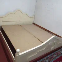 تخت دو نفره جنس چوب|تخت و سرویس خواب|نسیم‌شهر, |دیوار