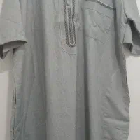 دشداشه خواب وپارچه دشداشه سفید وطوسی