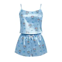 ست لباس خواب تاپ شورتک ساتن لبوبو شورت