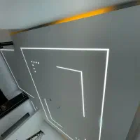 اجرای کناف ایران k+ ، برش لاین نوری و سیم کشی