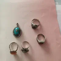 تعدادی انگشتر نقره