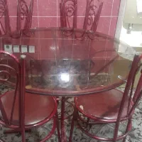 میز وصندلی غذاخوری ۴نفره فرفوژه(فلزی)|میز و صندلی غذاخوری|بندرعباس, |دیوار