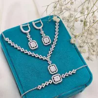 سرویس جواهر تمام نقره باگت برلیان ترند روز ظریف