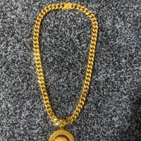 گردنبند کارتیره ۱۰ میل و پلاک مشابه اصلی طلا