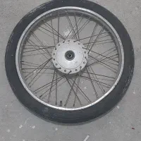 چرخ جلو موتور با لاستیک و تویوپ سالم و کمک