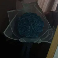 دسته گل ربانی آبی شاین دار