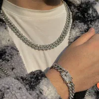 دستبند و گردنبند فول نگین اتریشی(هدیه روز مرد)