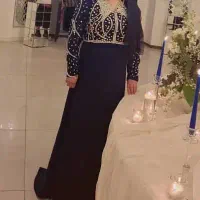 لباس مجلسی آبی کاربنی