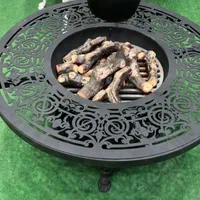 صندلی باغی آتشدان گرد چدنی دومنظوره dayar|بخاری، هیتر، شومینه|قدس, شهر‌قدس|دیوار