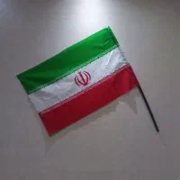 پرچم ایران فلامنت دورو ۶۰×۱۰۰ با دسته پلاستیکی